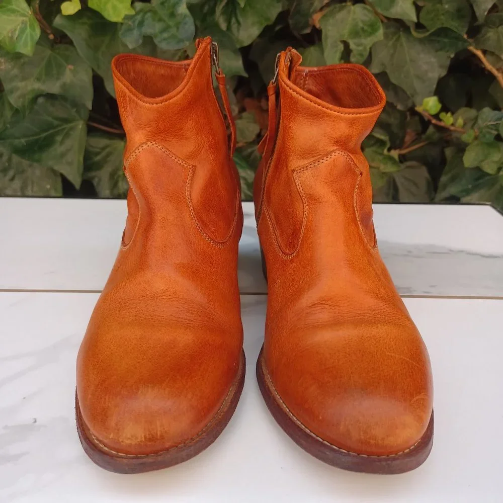 N.D.C Santa Monica Made By Hand Stacked Heel Zip Up Ankle Boots Size 37 - Picture 2 of 12